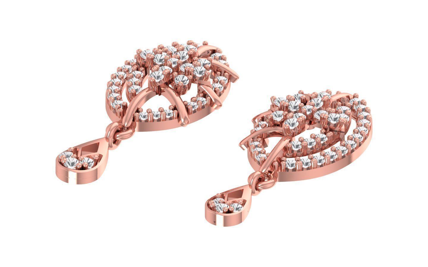 Earrings Pendant Set 3dm STL OBJ FBX Renders Details 3D print model_2