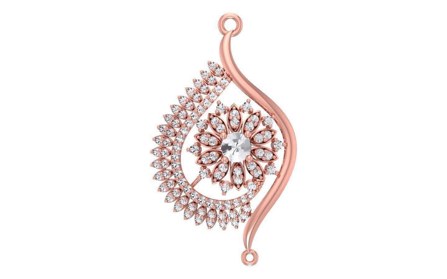 Earrings Pendant Set 3dm STL OBJ FBX Renders Details 3D print model_2