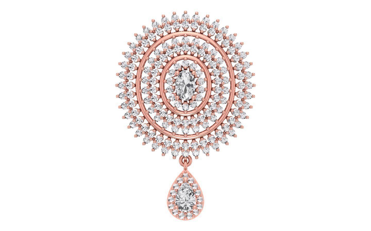 Earrings Pendant Set 3dm STL OBJ FBX Renders Details 3D print model_1