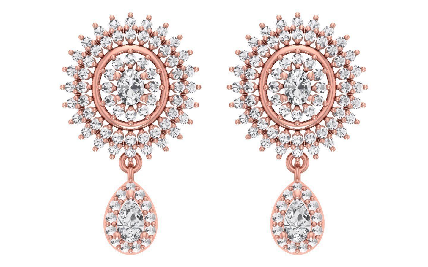 Earrings Pendant Set 3dm STL OBJ FBX Renders Details 3D print model_2