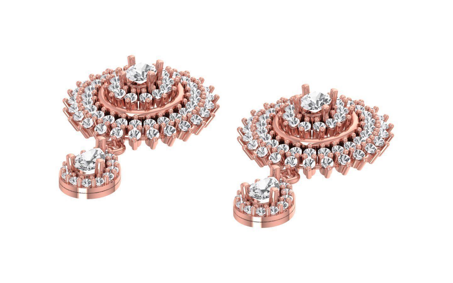 Earrings Pendant Set 3dm STL OBJ FBX Renders Details 3D print model_3