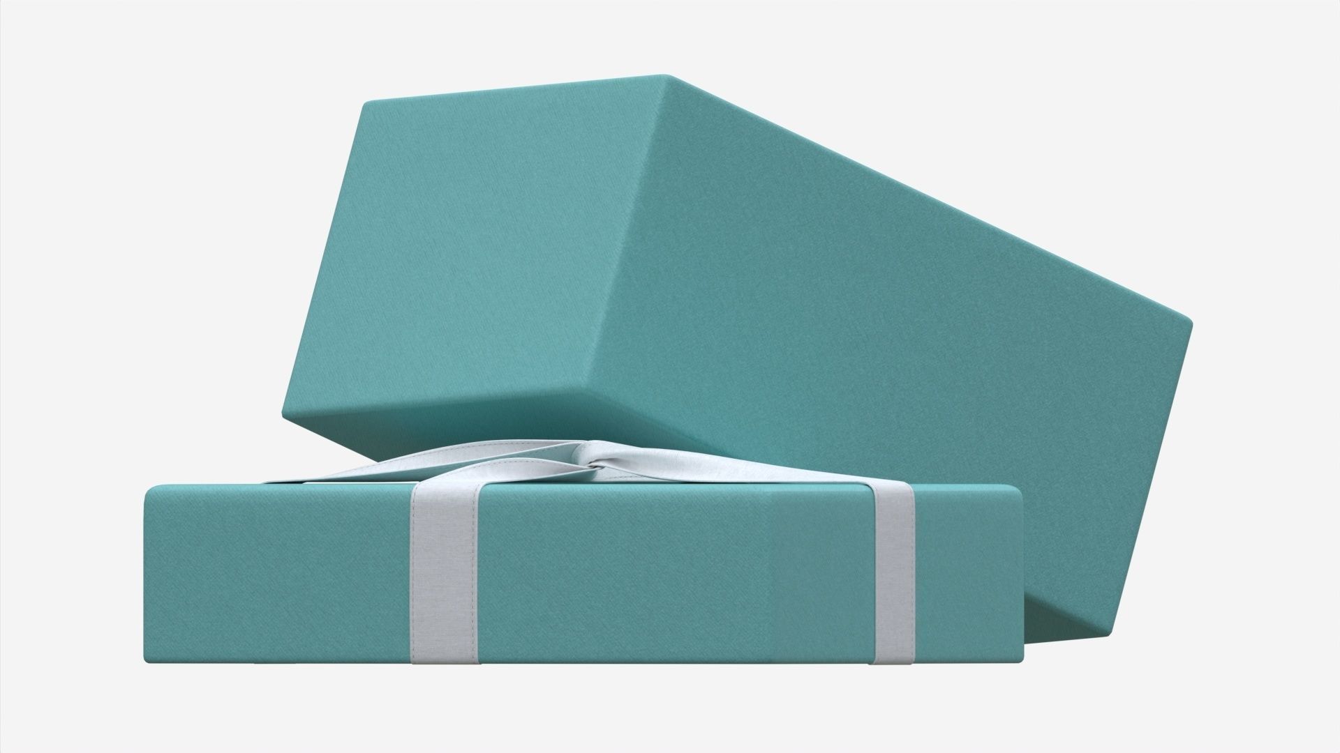 Jewelry Box with Rings and Ribbon open 3D model_5