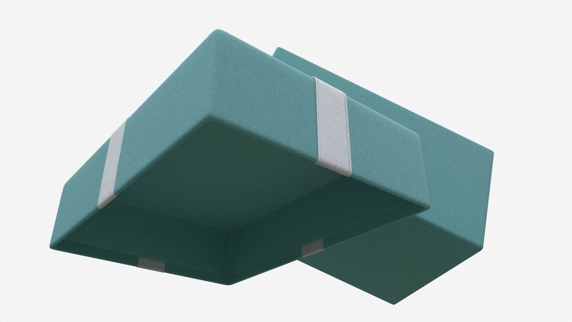 Jewelry Box with Rings and Ribbon open 3D model_3