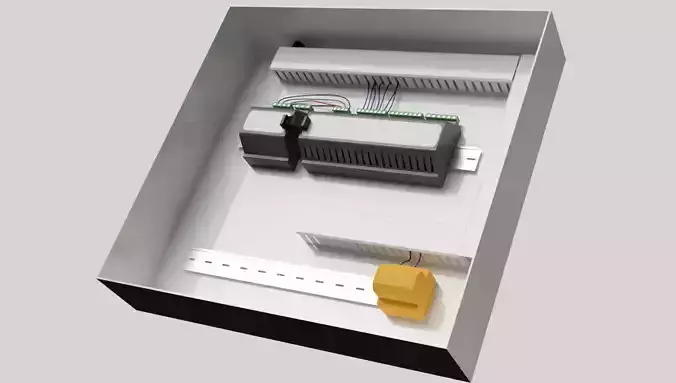 Automation DIN Rail PLC 3D model