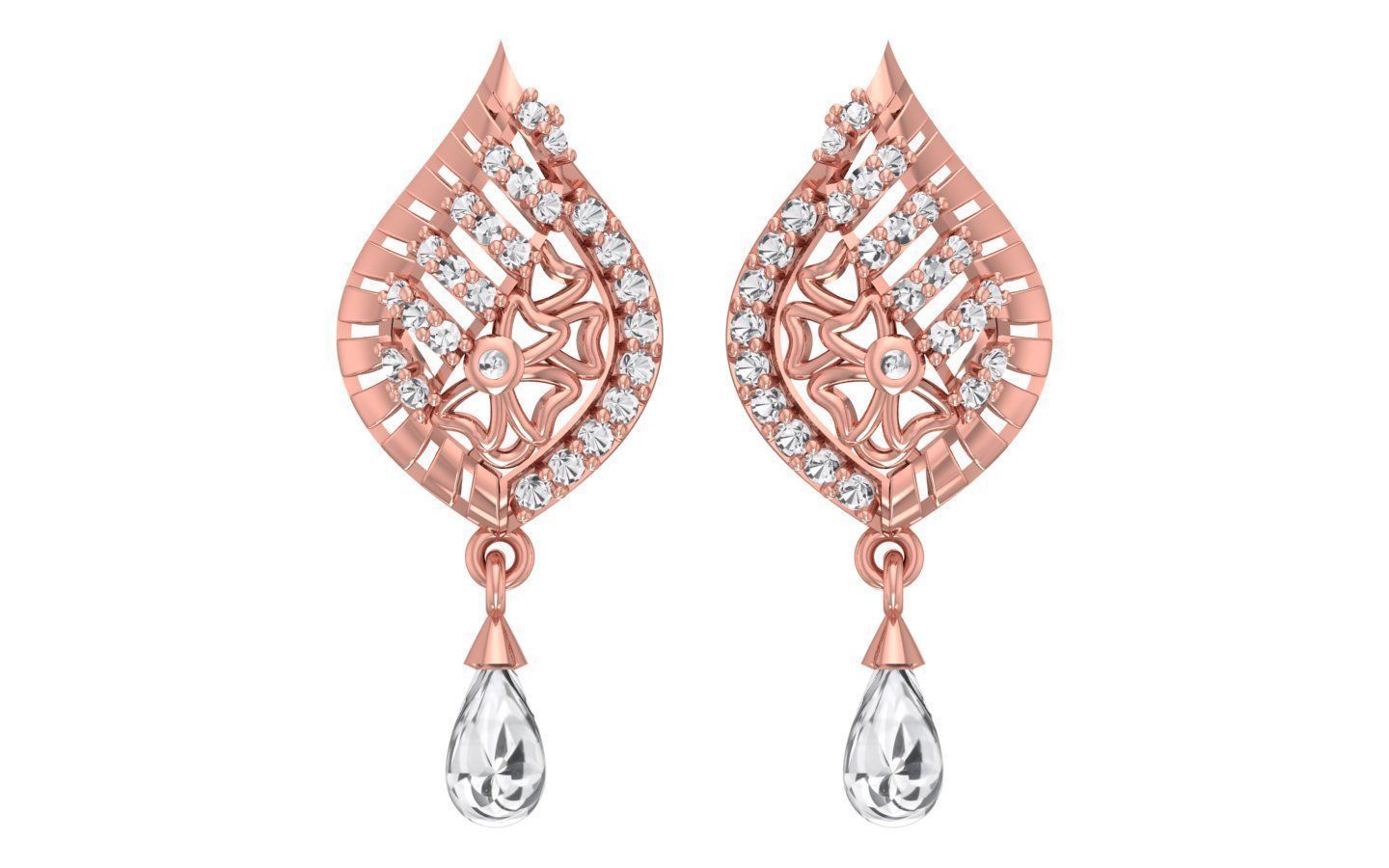 Earrings Pendant Set 3dm STL OBJ FBX Renders Details 3D print model_2