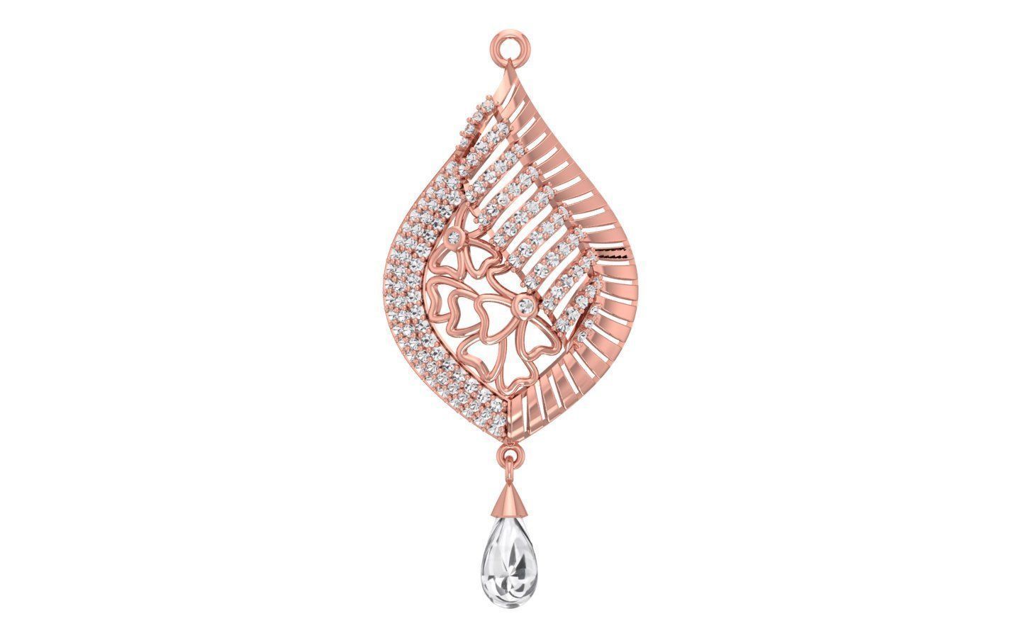 Earrings Pendant Set 3dm STL OBJ FBX Renders Details 3D print model_5