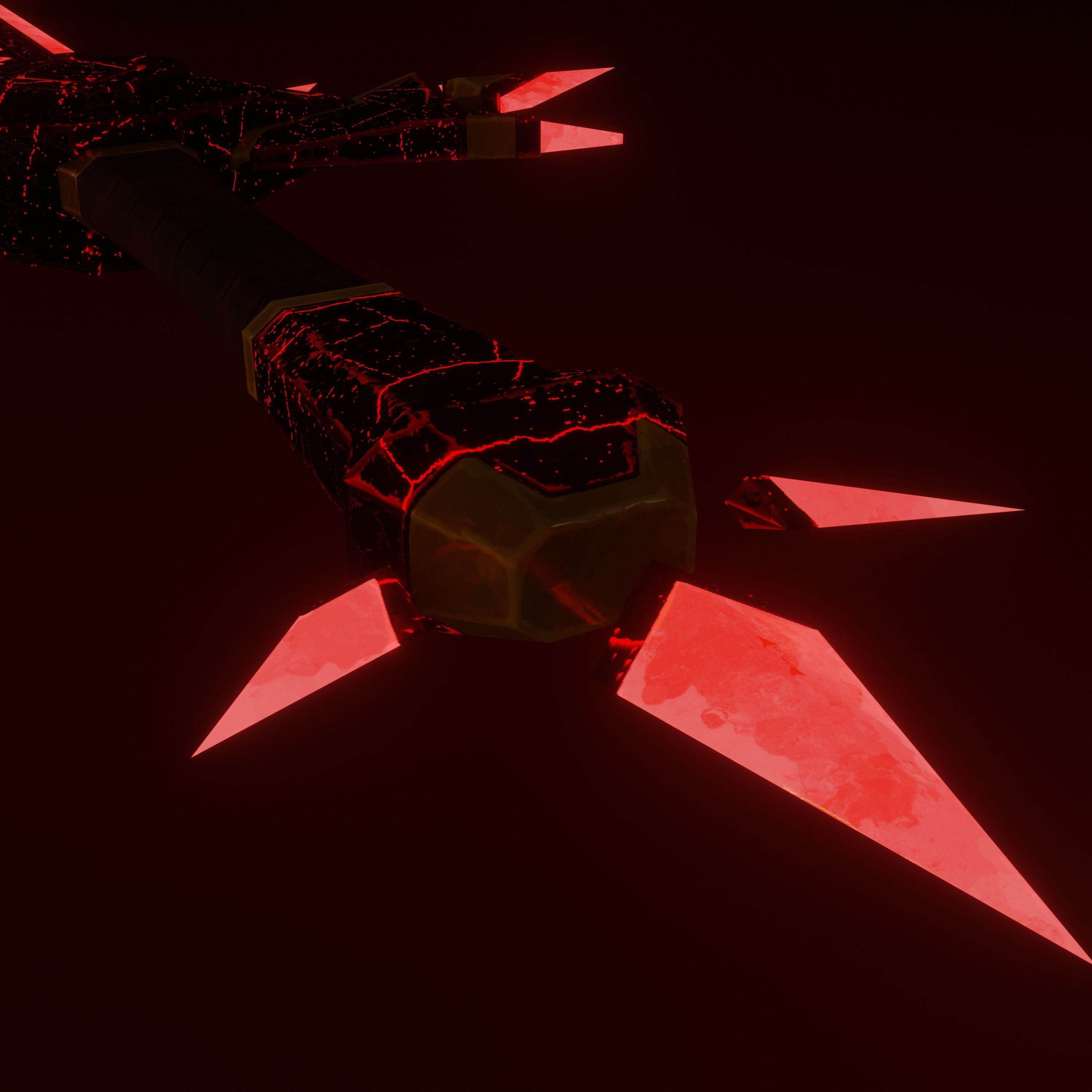 Stylized Demon sword Low-poly 3D model_8