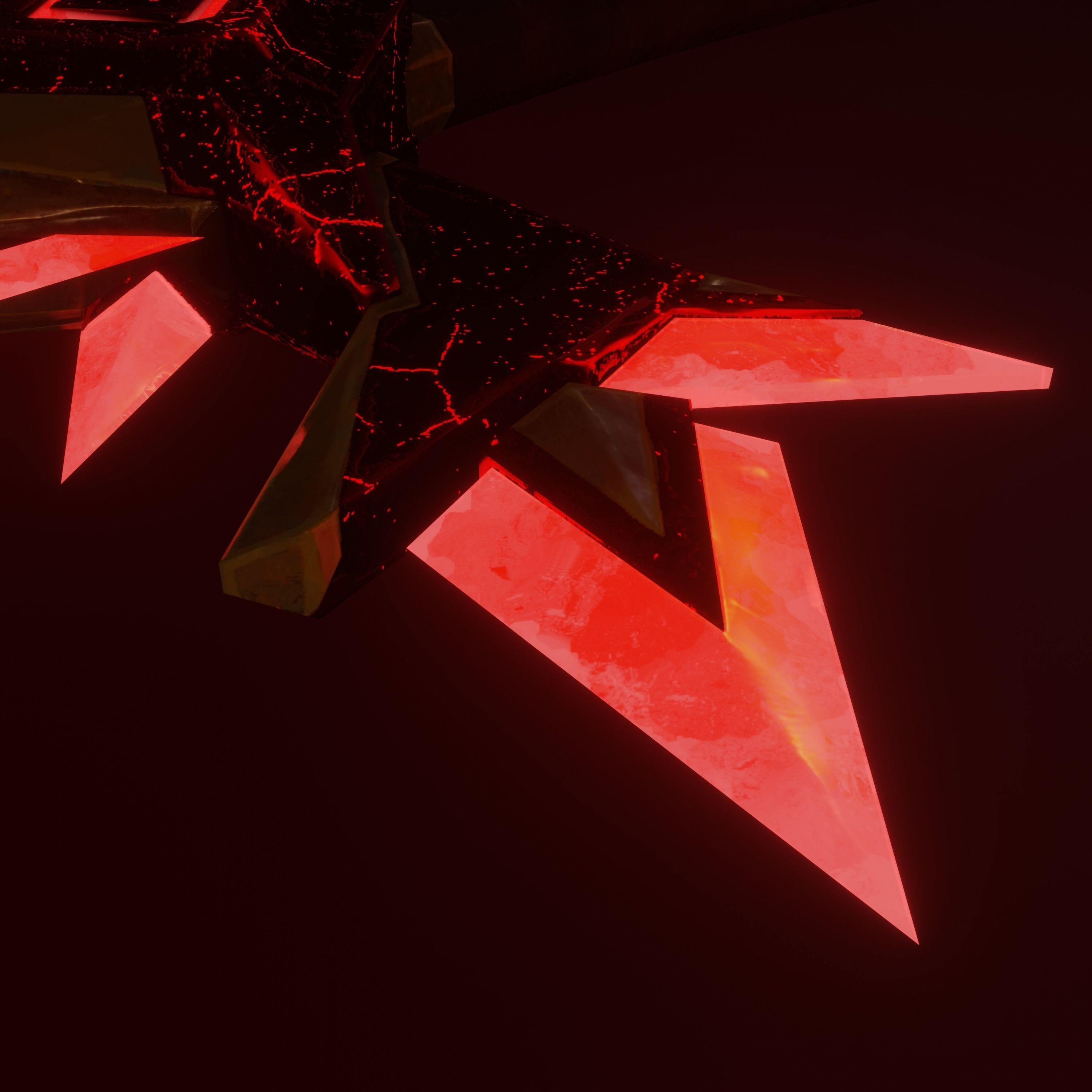 Stylized Demon sword Low-poly 3D model_7