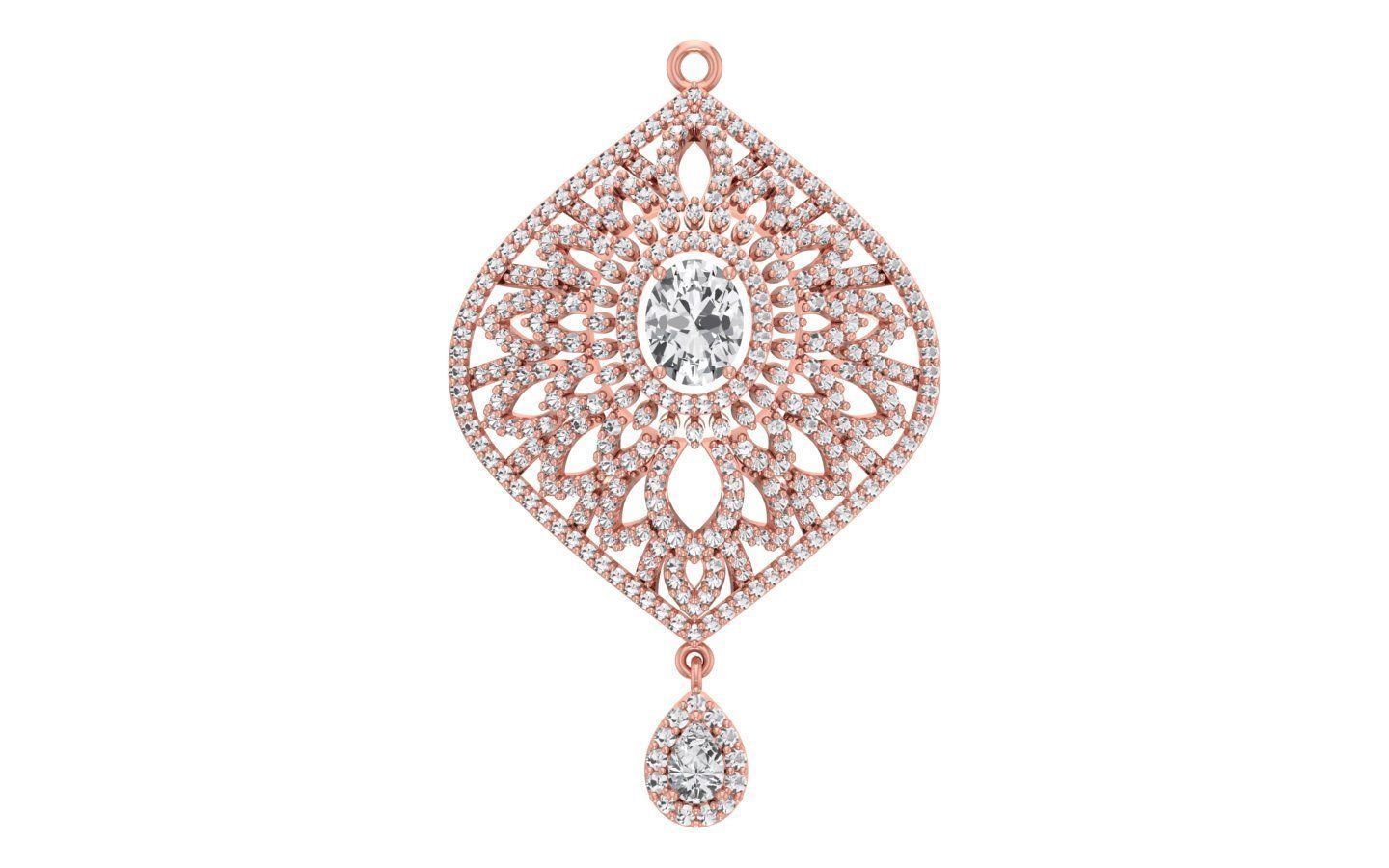 Earrings Pendant Set 3dm STL OBJ FBX Renders Details 3D print model_2