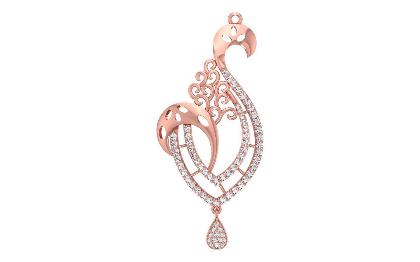 Earrings Pendant Set 3dm STL OBJ FBX Renders Details 3D print model_1