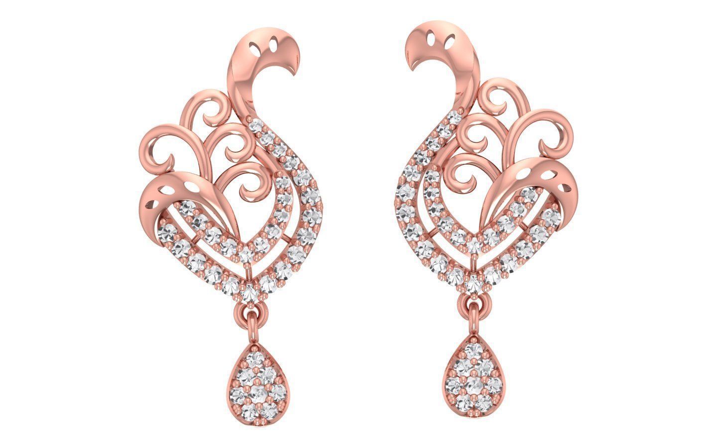 Earrings Pendant Set 3dm STL OBJ FBX Renders Details 3D print model_4