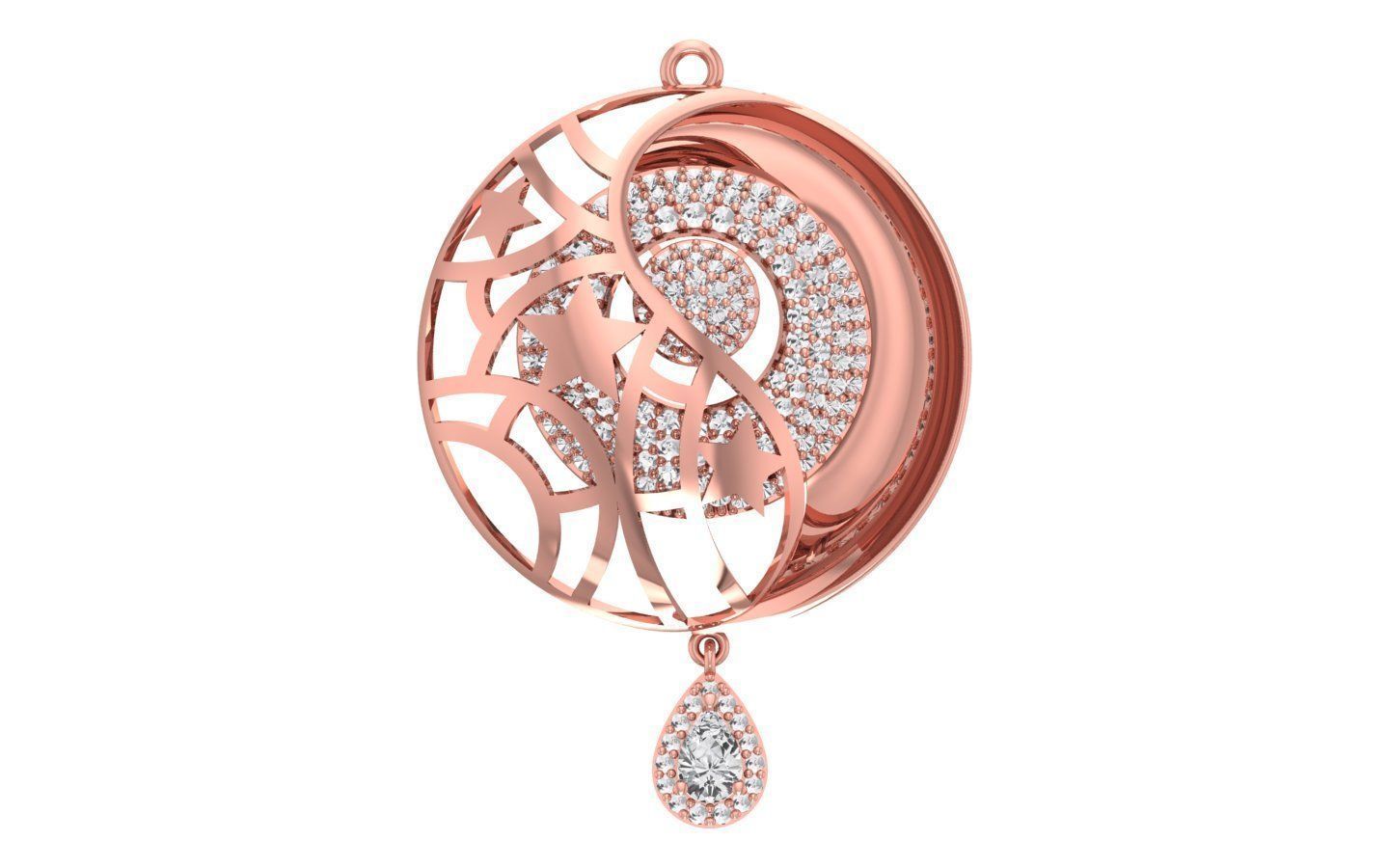 Earrings Pendant Set 3dm STL OBJ FBX Renders Details 3D print model_1