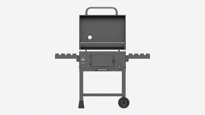 Outdoor Barbecue Charcoal Portable Grill 3D model 5