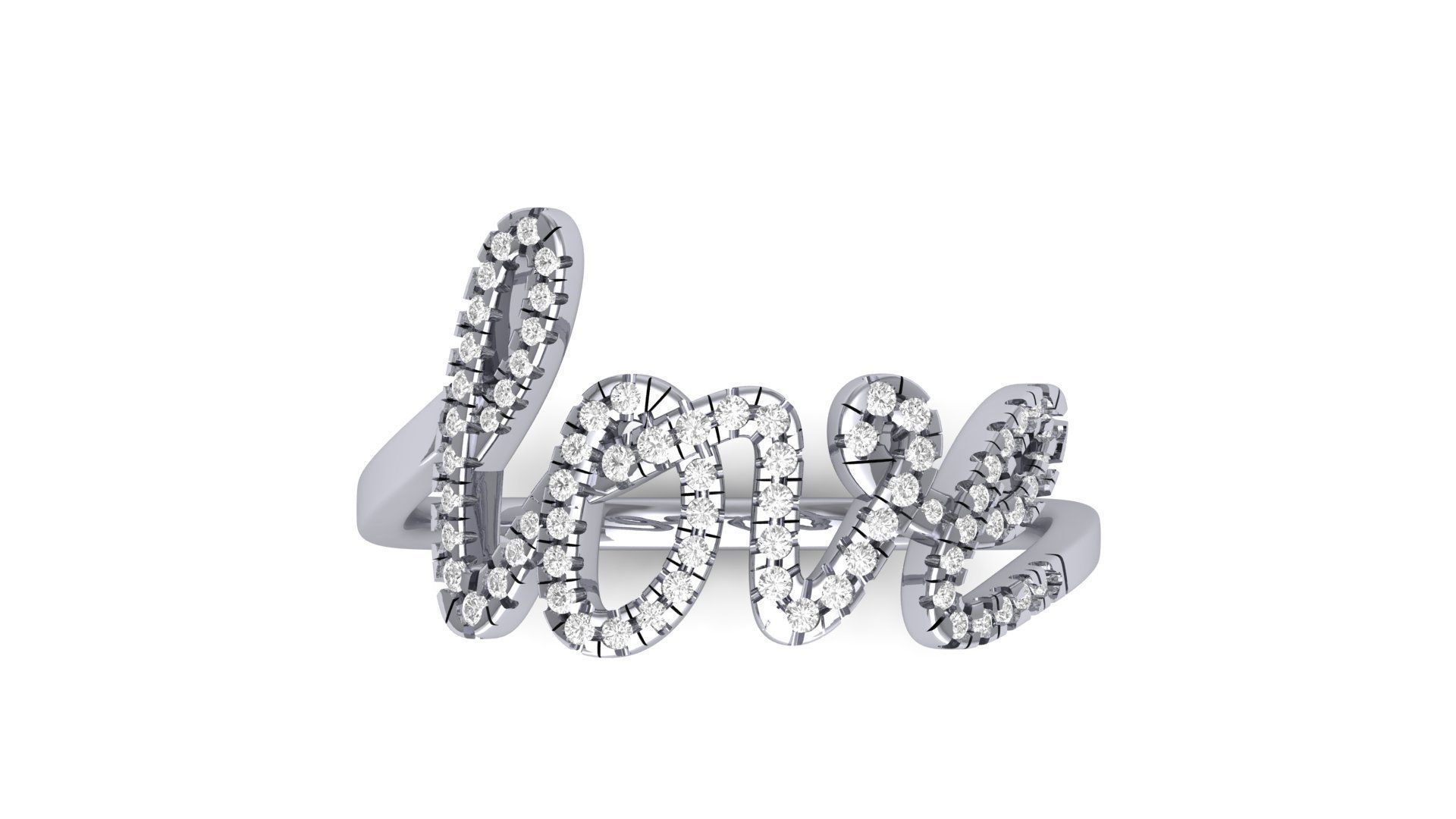 Love Ring  3D print model_3