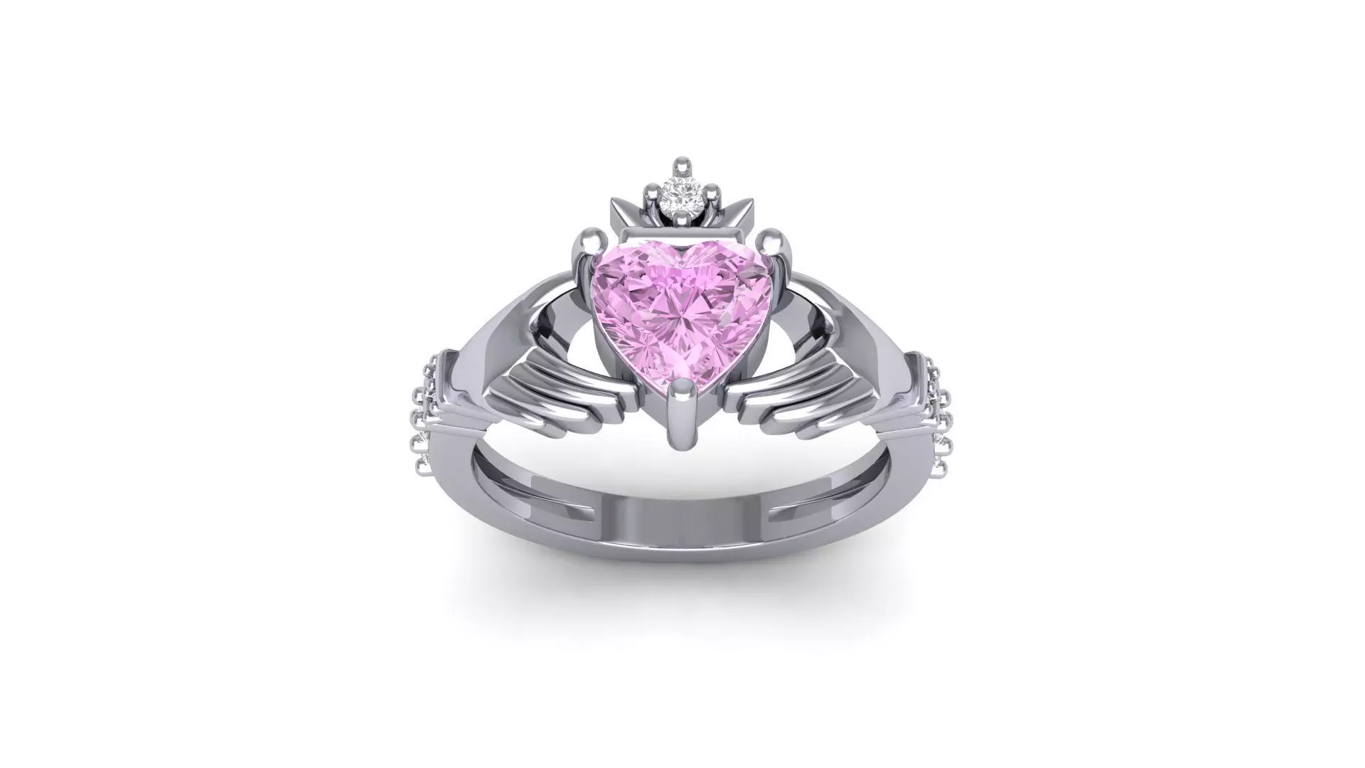 Heart Ring  Hand Ring 3D print model_0