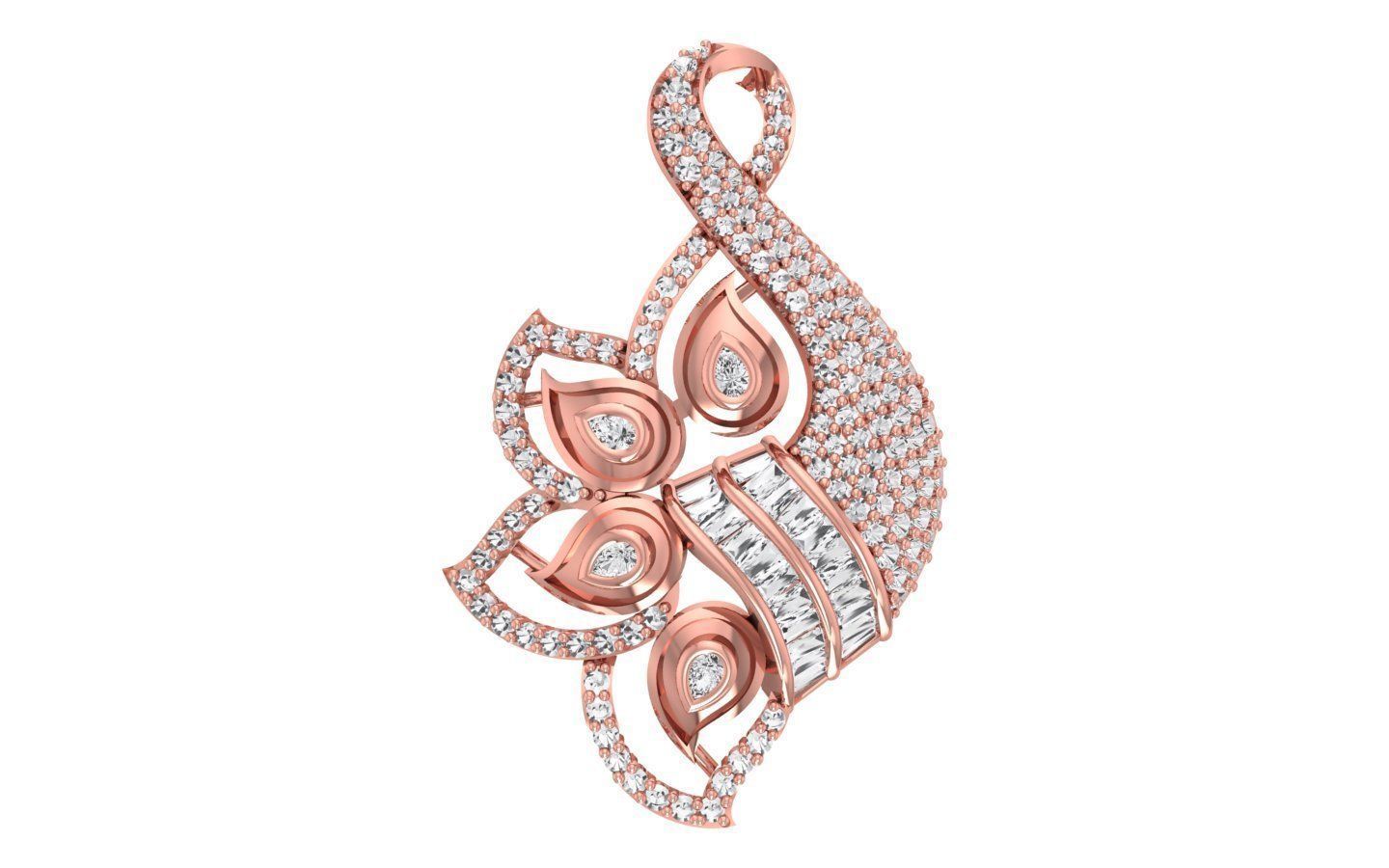 Earrings Pendant Set 3dm STL OBJ FBX Renders Details 3D print model_5