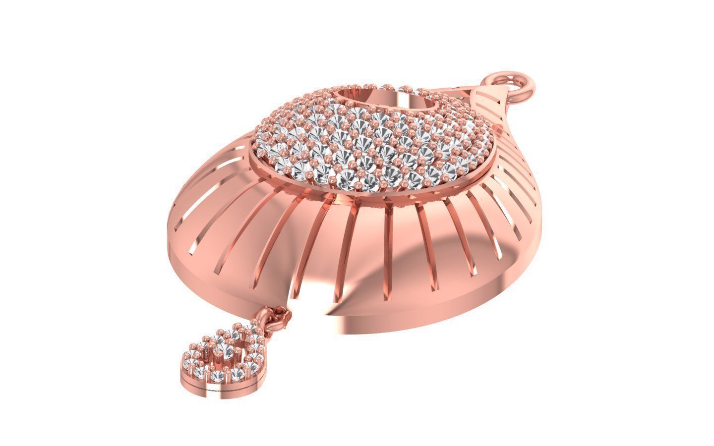 Earrings Pendant Set 3dm STL OBJ FBX Renders Details 3D print model_5