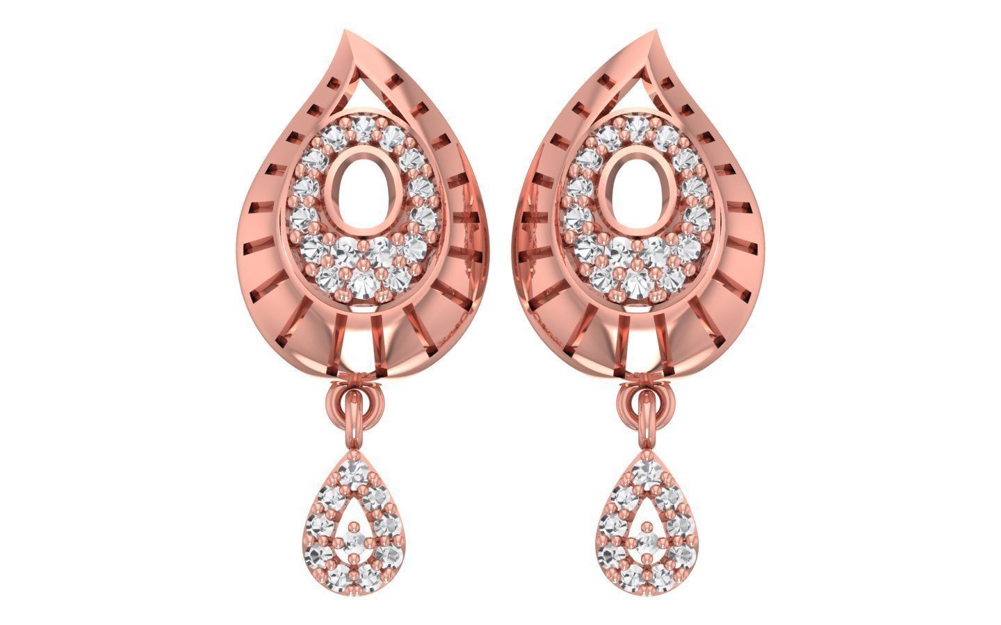 Earrings Pendant Set 3dm STL OBJ FBX Renders Details 3D print model_1