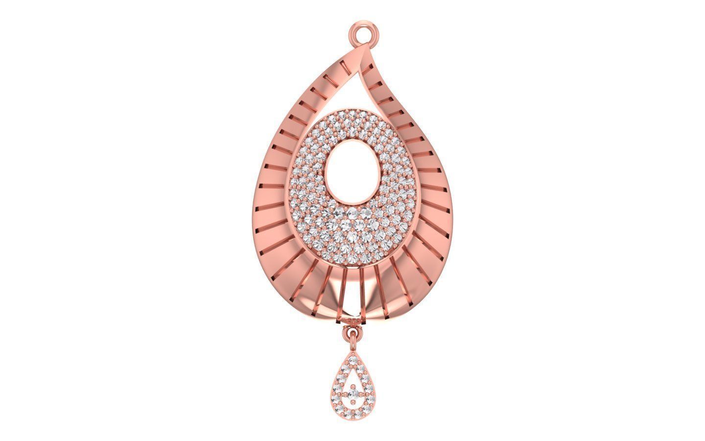 Earrings Pendant Set 3dm STL OBJ FBX Renders Details 3D print model_3