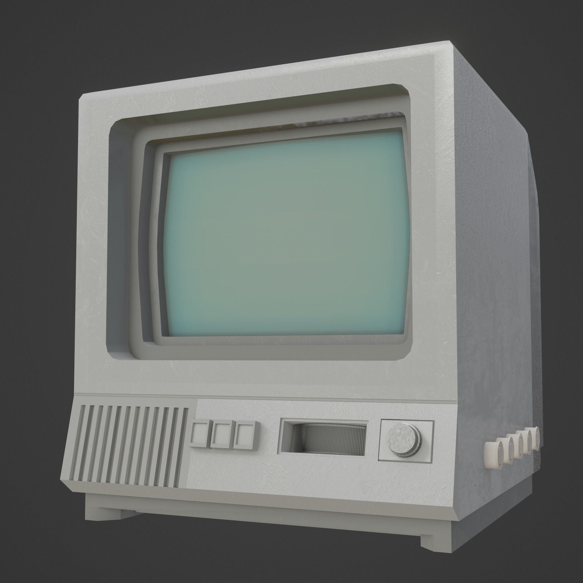 CRT TV 3d Model for Blender Low-poly 3D model_5