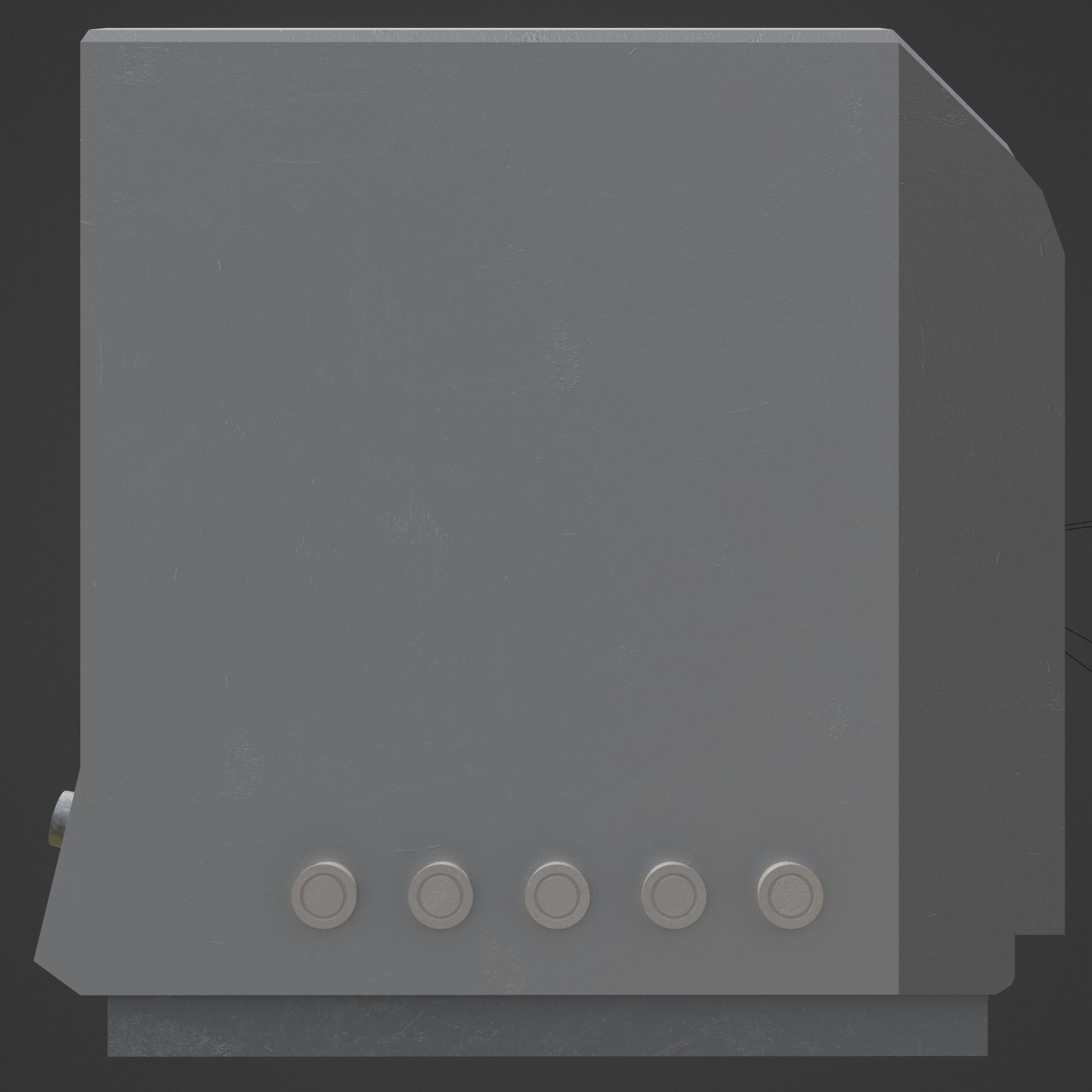 CRT TV 3d Model for Blender Low-poly 3D model_1