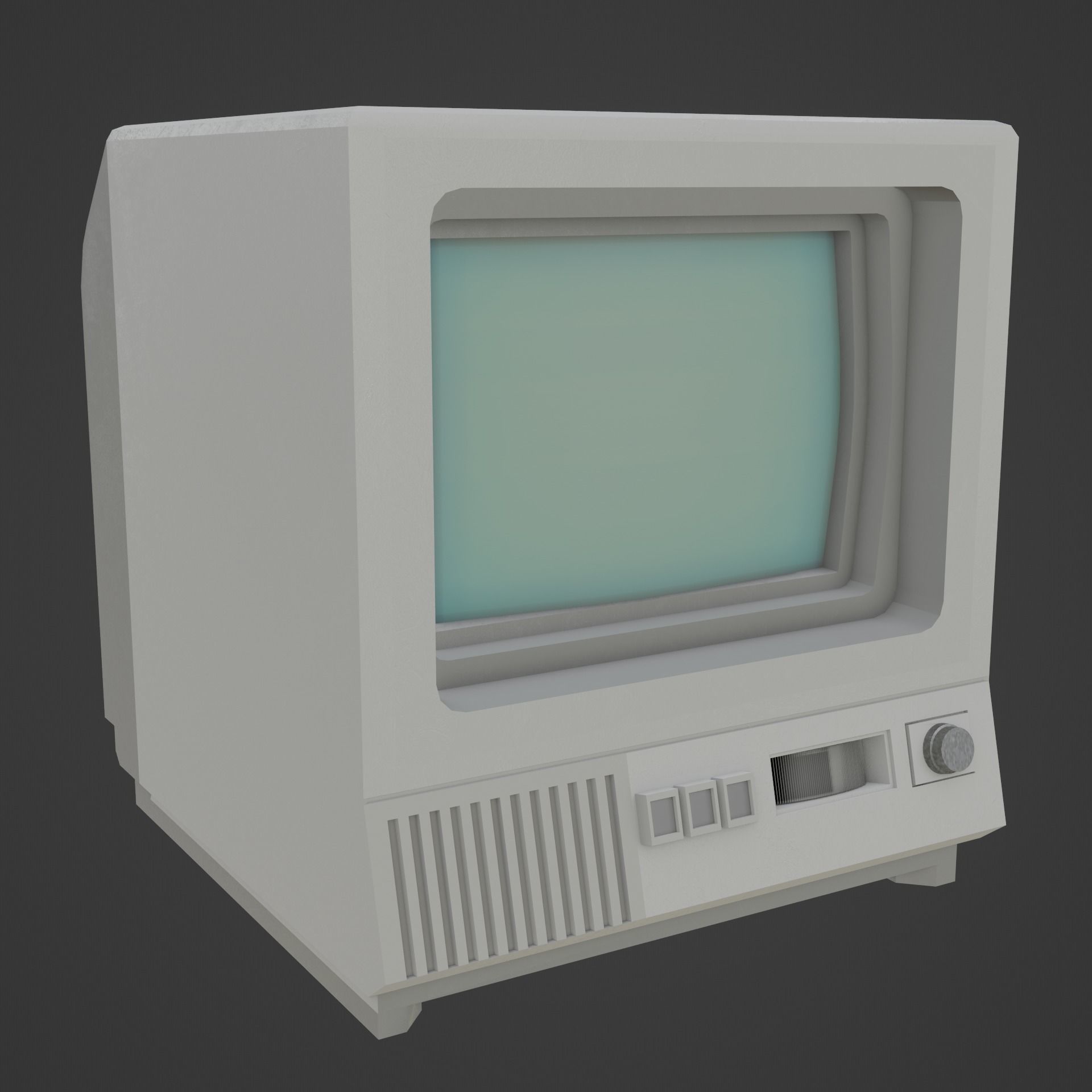 CRT TV 3d Model for Blender Low-poly 3D model_4