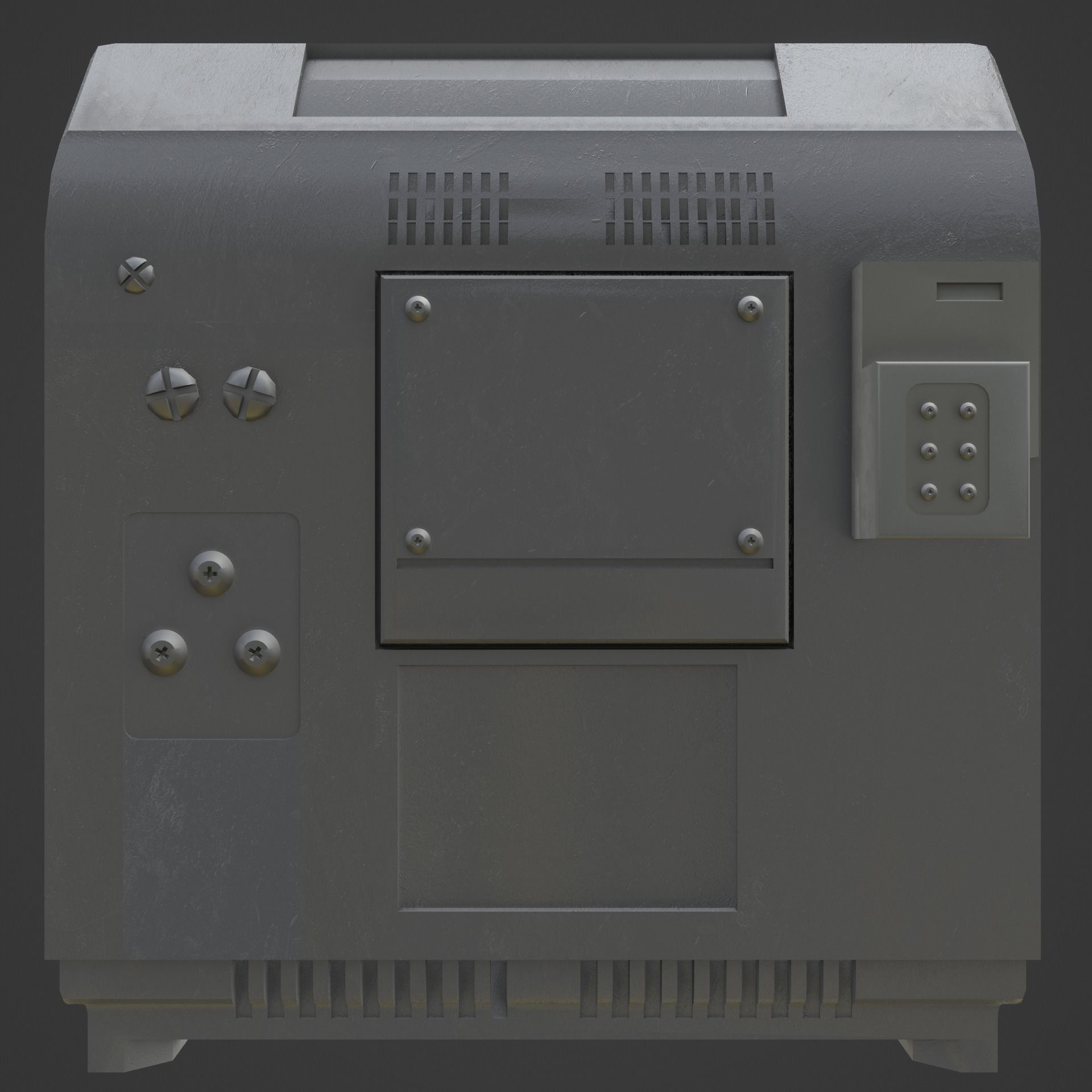 CRT TV 3d Model for Blender Low-poly 3D model_2