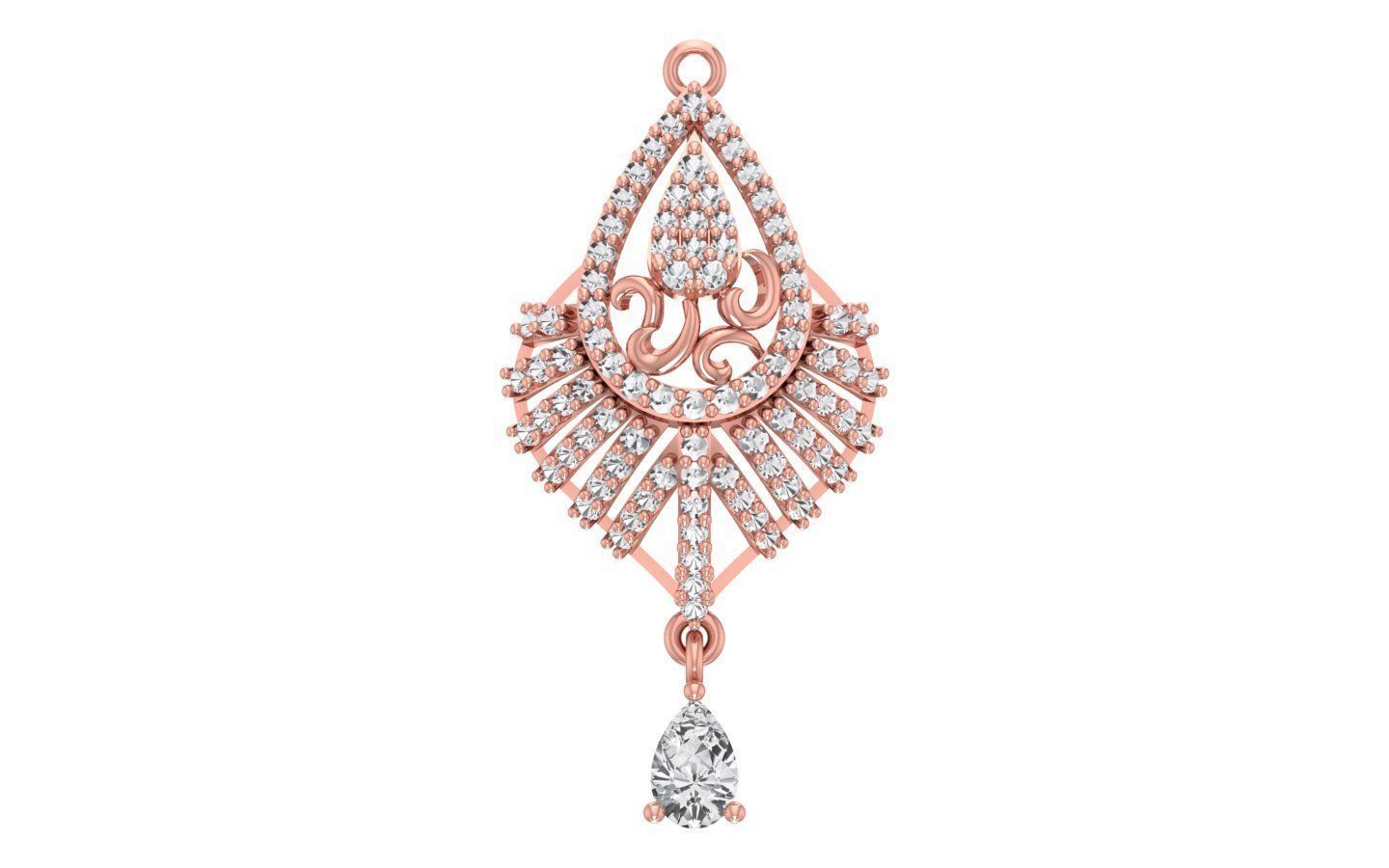 Earrings Pendant Set 3dm STL OBJ FBX Renders Details 3D print model_1