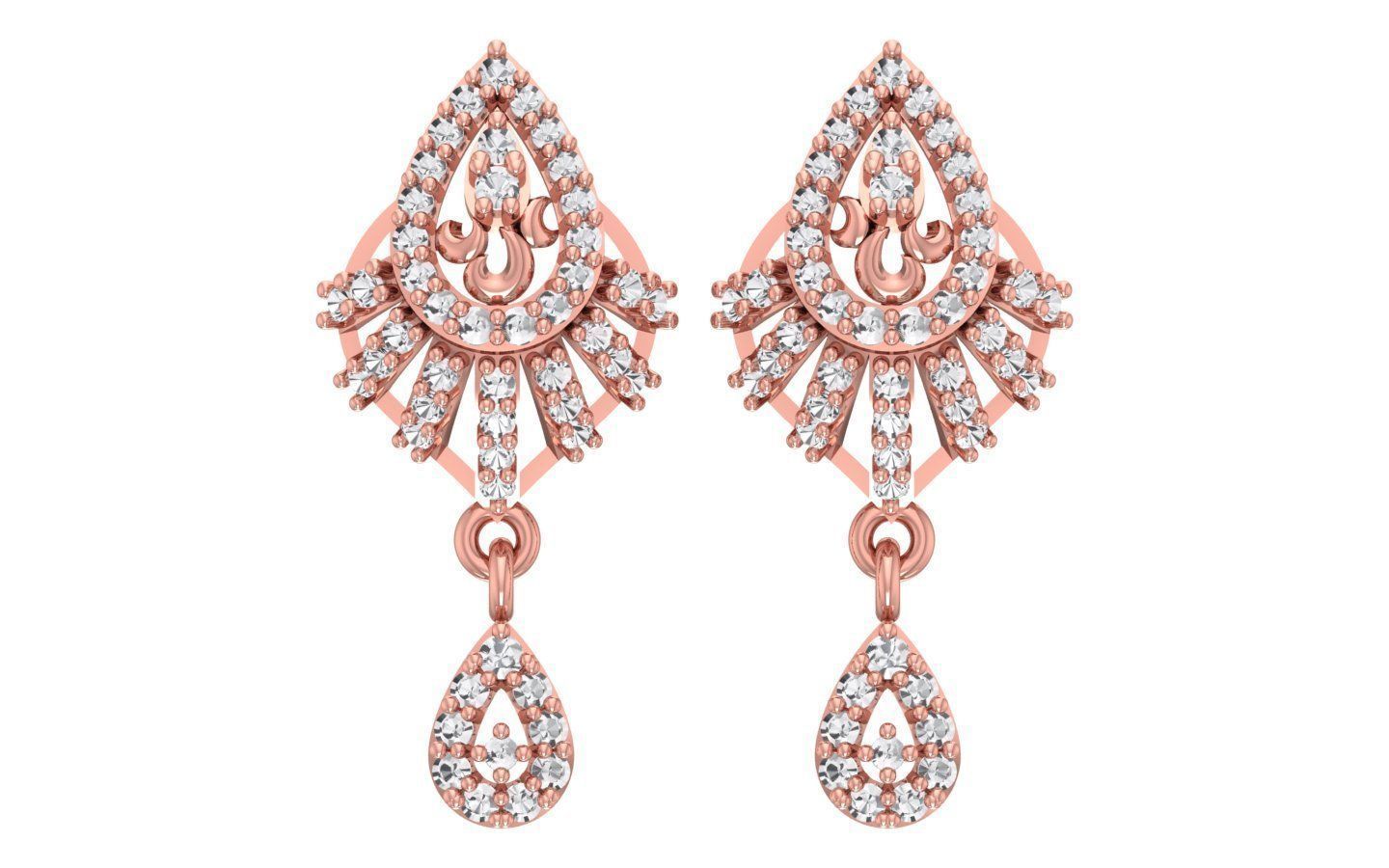 Earrings Pendant Set 3dm STL OBJ FBX Renders Details 3D print model_5