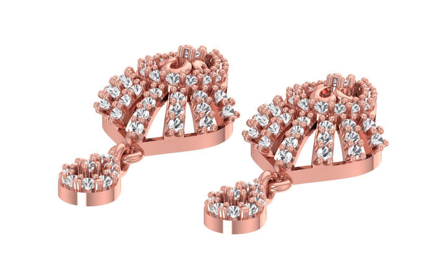 Earrings Pendant Set 3dm STL OBJ FBX Renders Details 3D print model_2