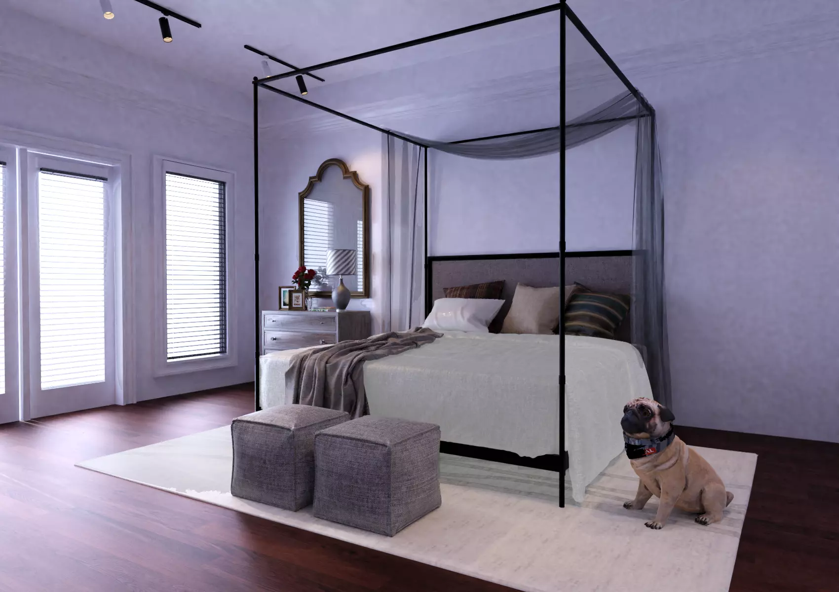 Bedroom Scene 01 Low-poly 3D model_0