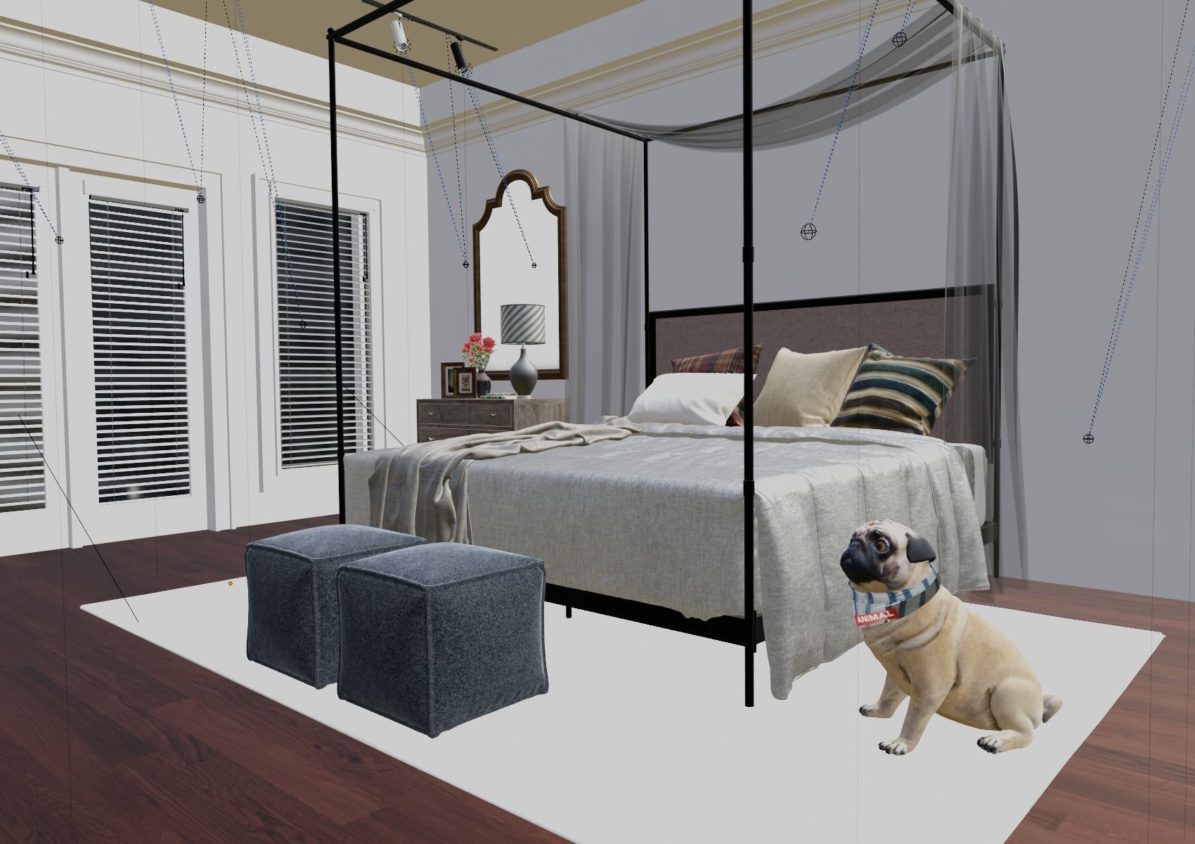 Bedroom Scene 01 Low-poly 3D model_6