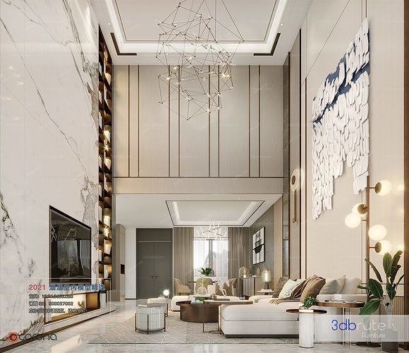 Modern Living Room 3D model