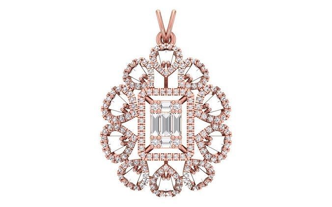  Women Pendant 3dm STL OBJ FBX Renders Details 3D print model