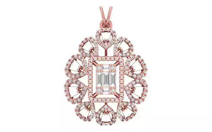  Women Pendant 3dm STL OBJ FBX Renders Details 3D print model