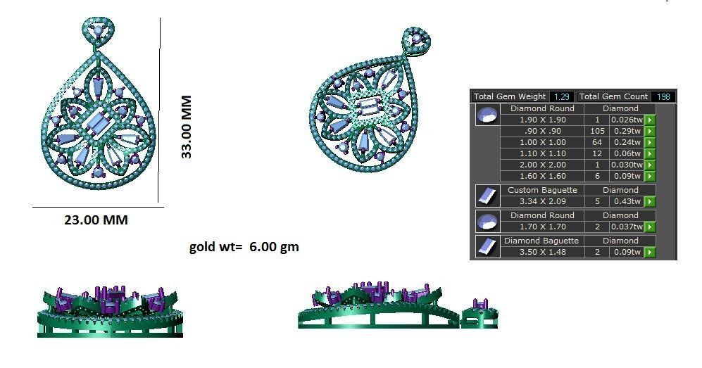 Women Pendant 3dm STL OBJ FBX Renders Details 3D print model_3