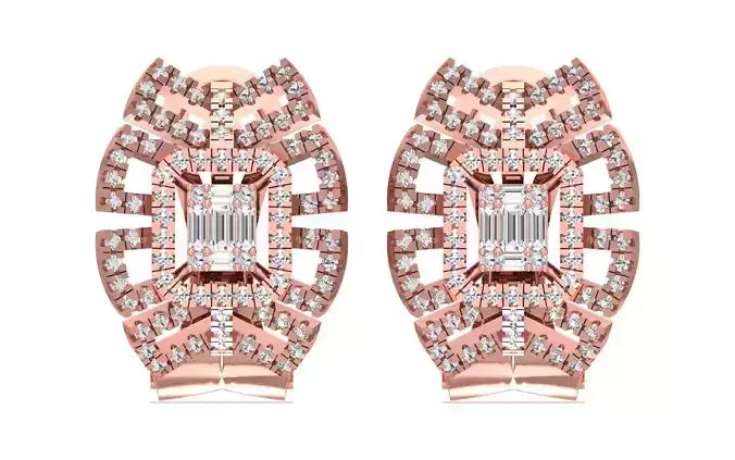 Women Earrings 3dm STL OBJ FBX Renders Details