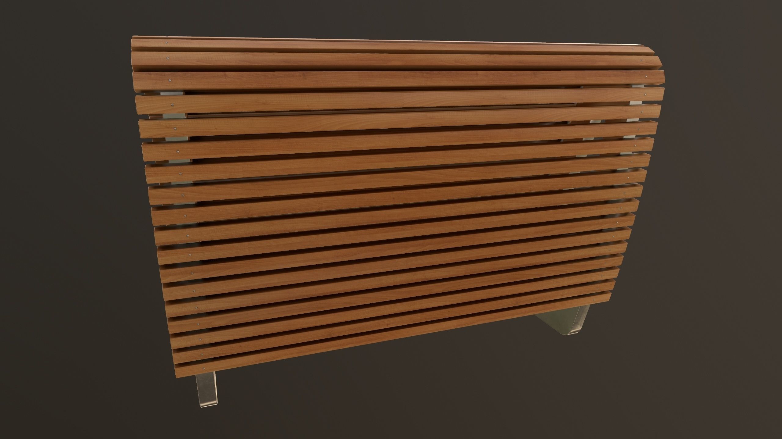 Modern Bench 3D Model AR VR Low-poly 3D model_7