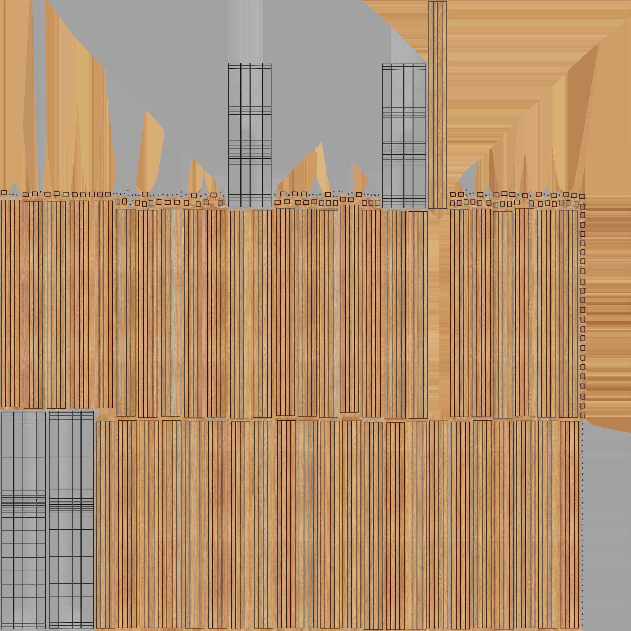 Modern Bench 3D Model AR VR Low-poly 3D model_13