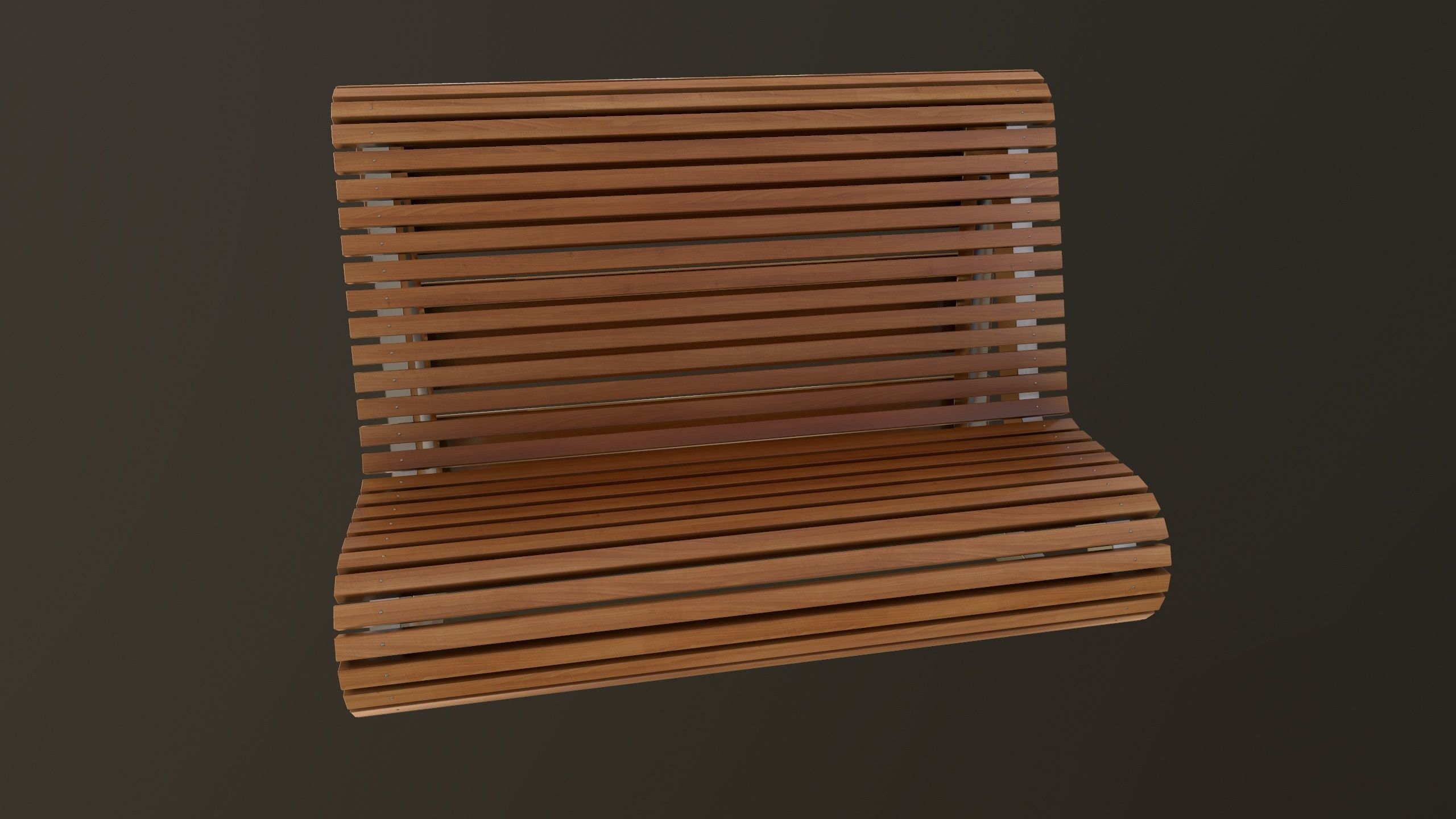 Modern Bench 3D Model AR VR Low-poly 3D model_2