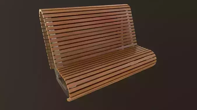 Modern Bench 3D Model AR VR