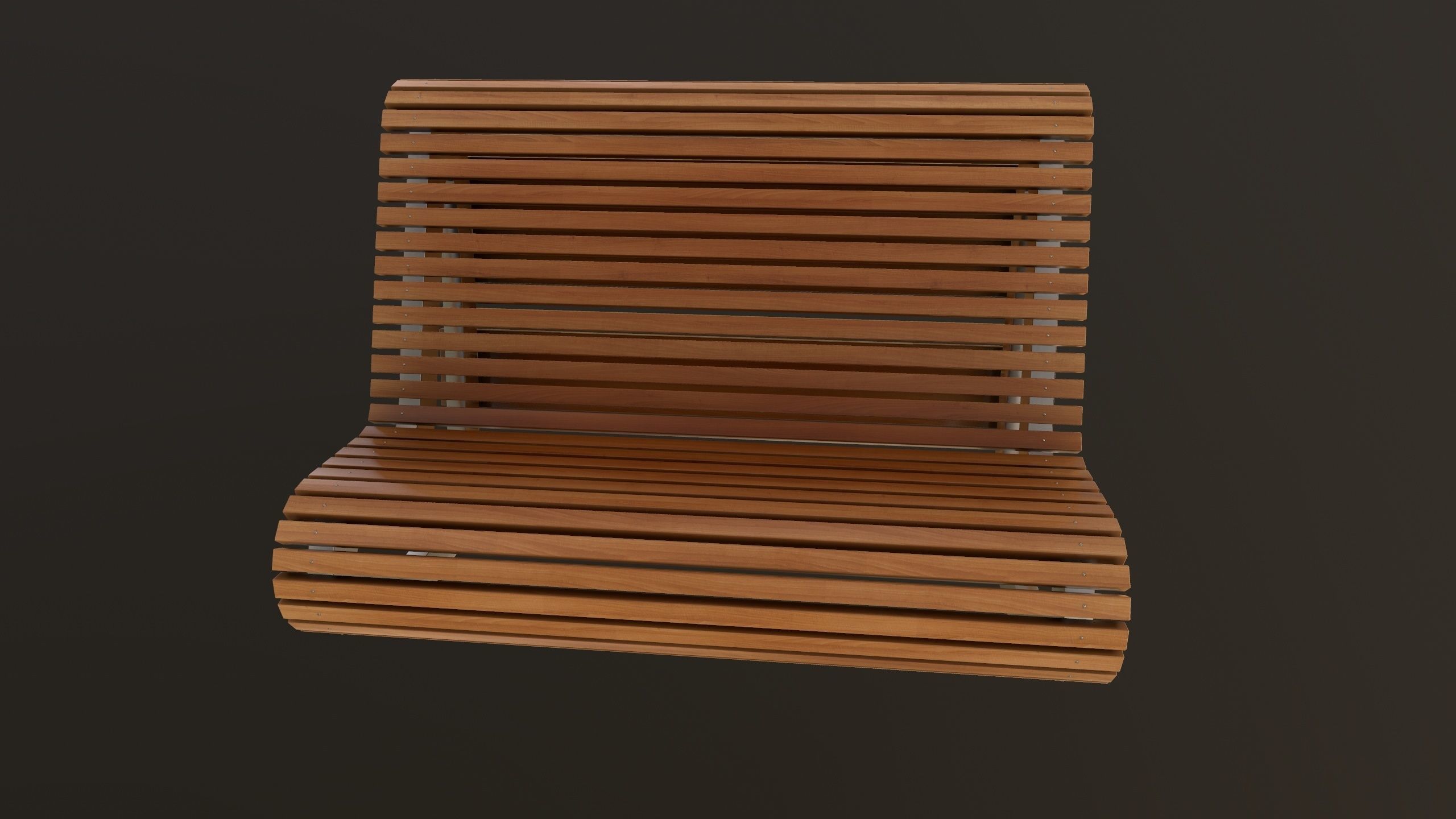 Modern Bench 3D Model AR VR Low-poly 3D model_3