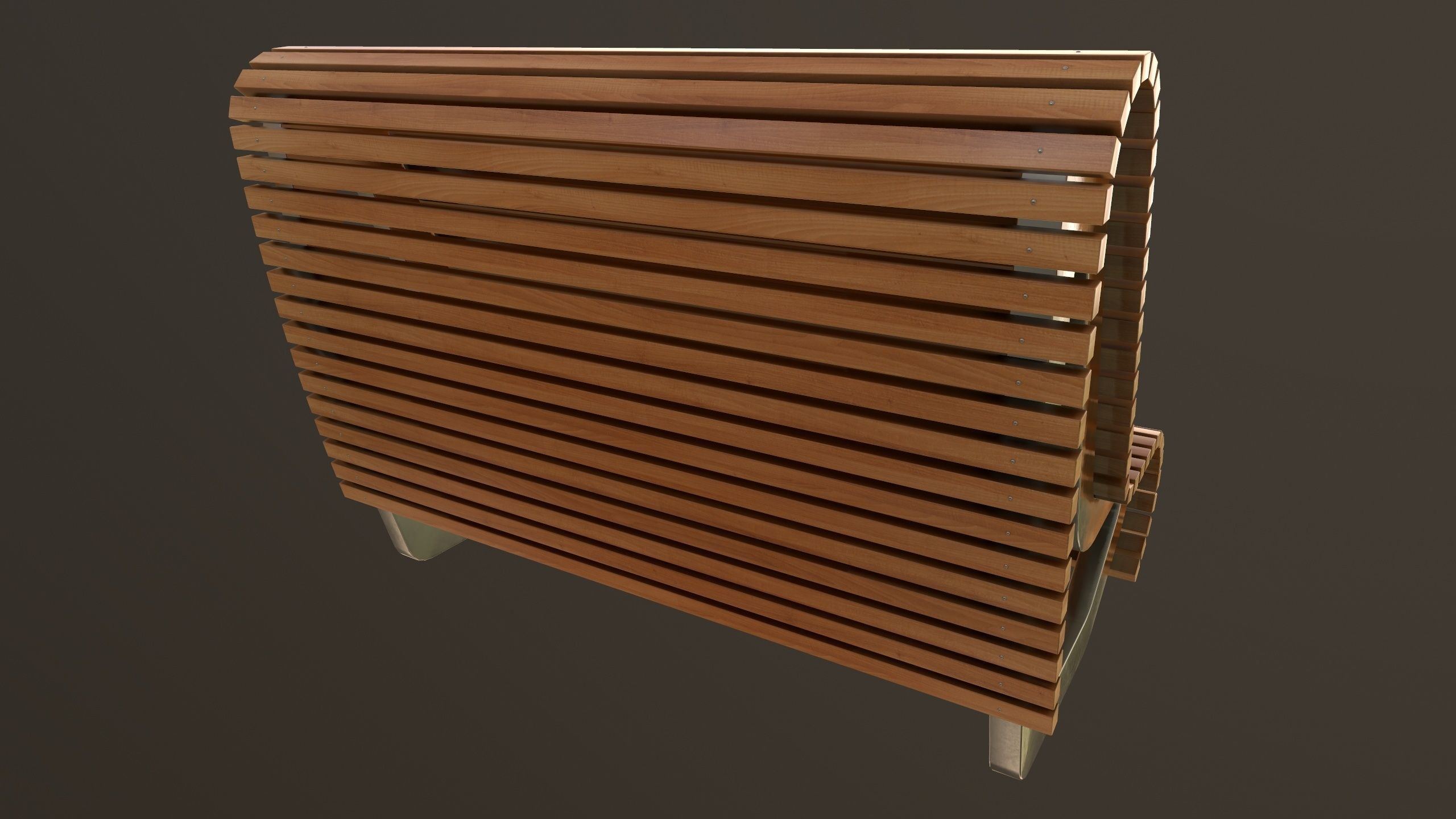 Modern Bench 3D Model AR VR Low-poly 3D model_8