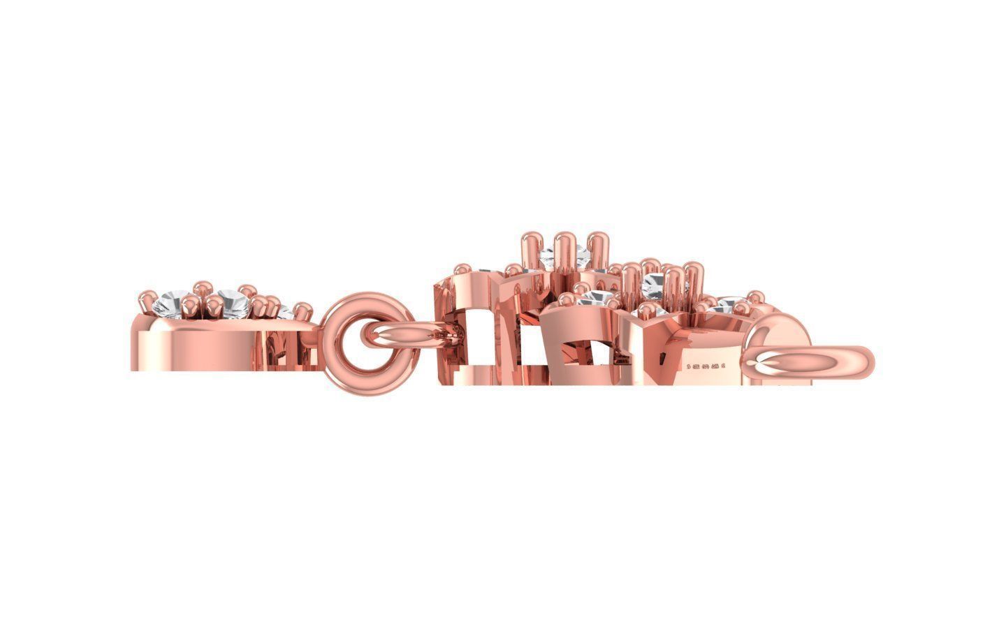 Women Necklaces Pendants 3dm STL OBJ FBX Renders Details 3D print model_1