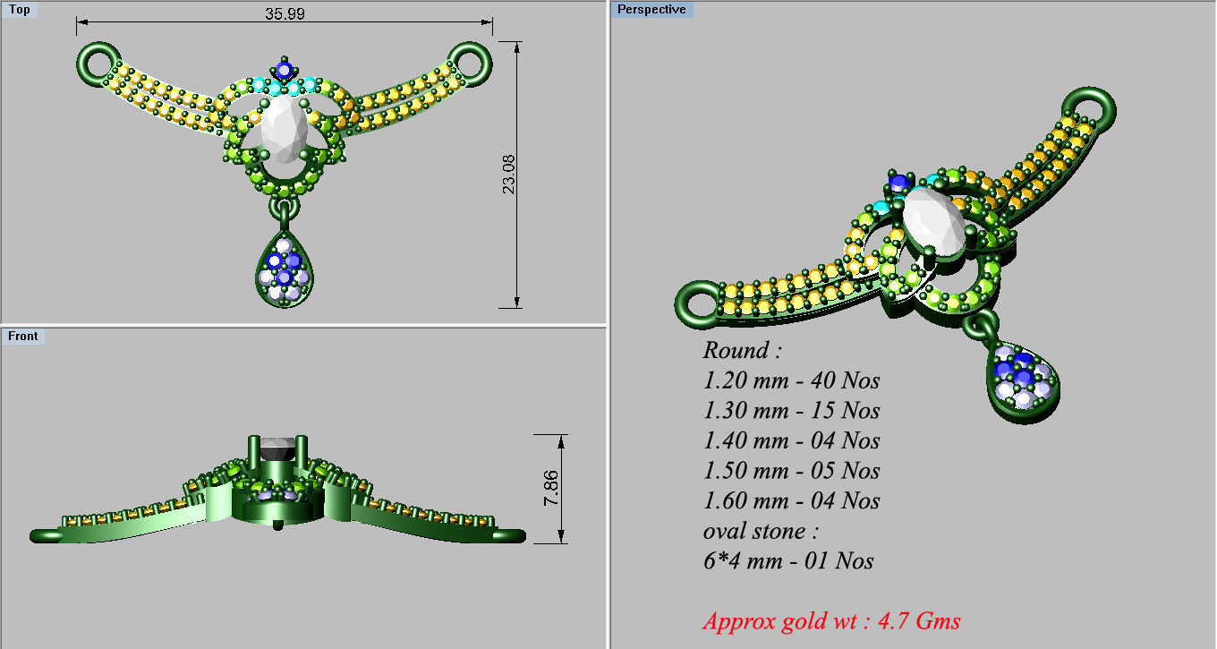 Women Necklaces Pendants 3dm STL OBJ FBX Renders Details 3D print model_3