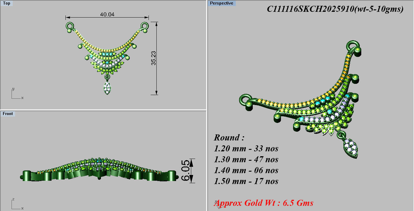 Women Necklaces Pendants 3dm STL OBJ FBX Renders Details 3D print model_3