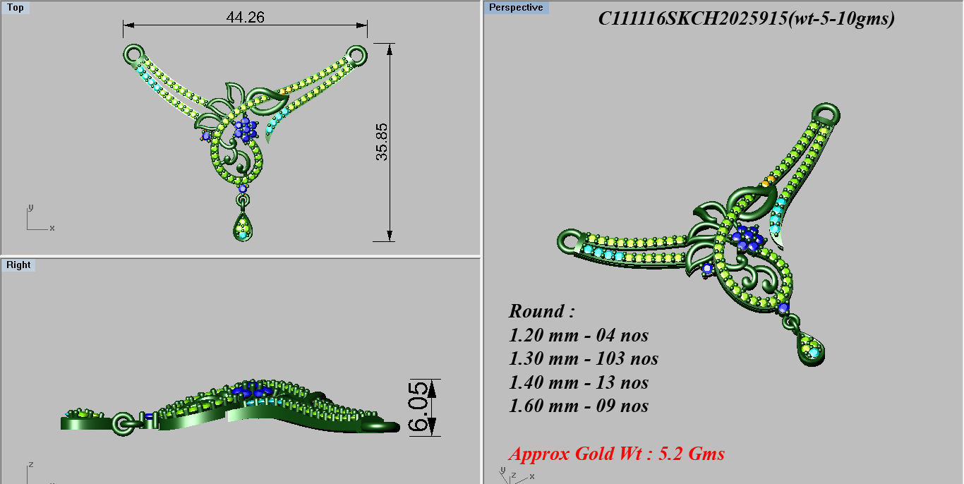 Women Necklaces Pendants 3dm STL OBJ FBX Renders Details 3D print model_3