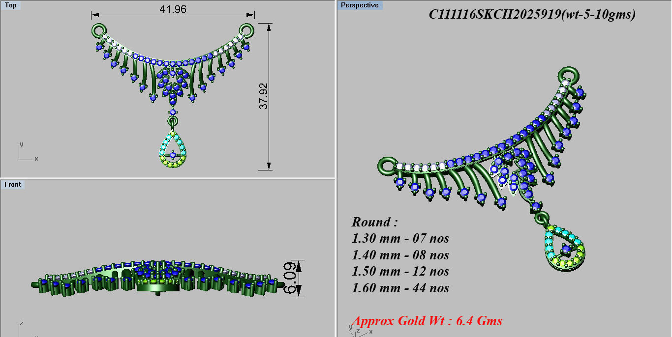 Women Necklaces Pendants 3dm STL OBJ FBX Renders Details 3D print model_3
