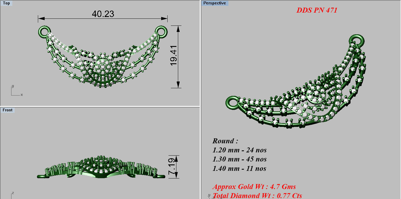 Women Necklaces Pendants 3dm STL OBJ FBX Renders Details 3D print model_3