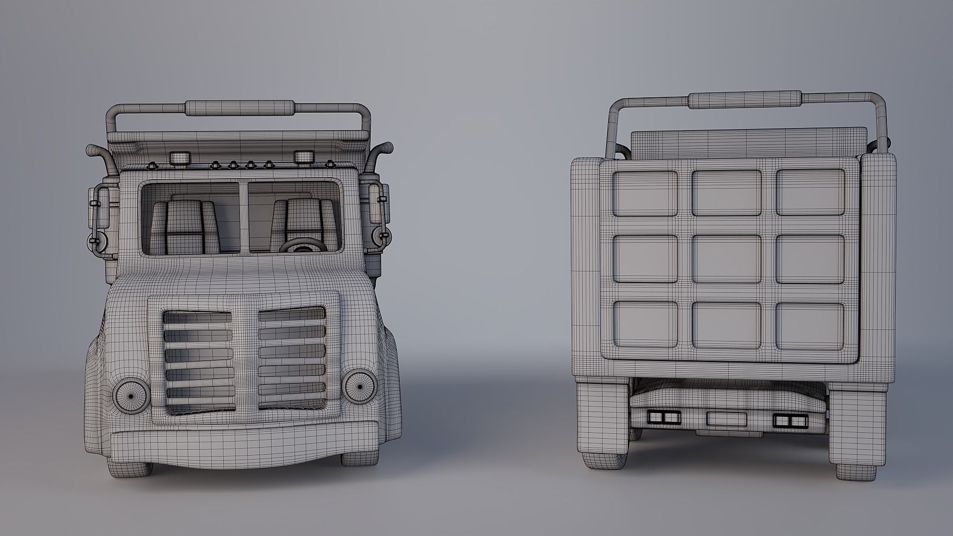 Stylized Dump Truck 3D model_14